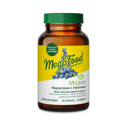 MegaFood Magtein Magnesium L-Threonate Capsules 90c