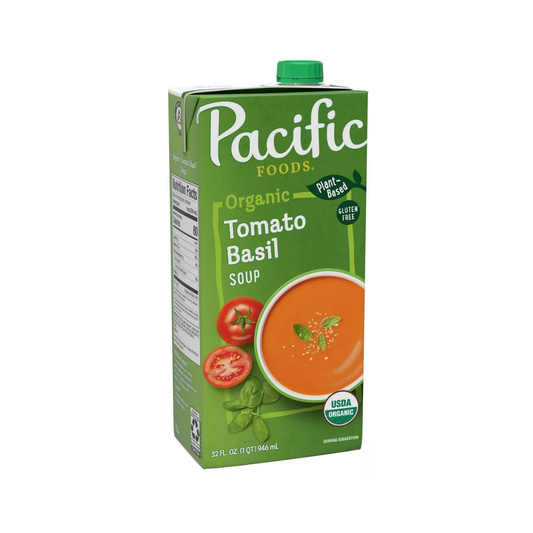 Pacific Foods Plant Based Organic Gluten Free Vegan Tomato Basil Soup 32oz