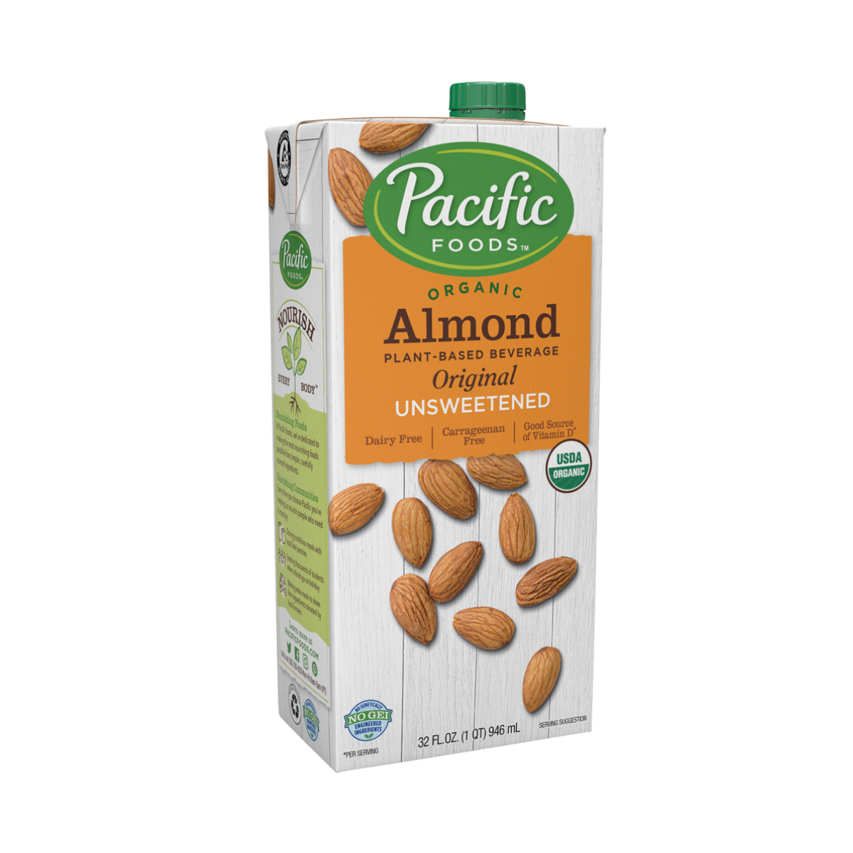 Pacific Foods Organic Unsweetened Almond Beverage 32oz