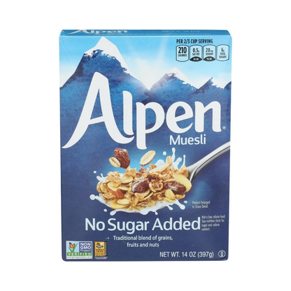 Alpen No Sugar Added Whole Grain Muesli Cereal 14 oz