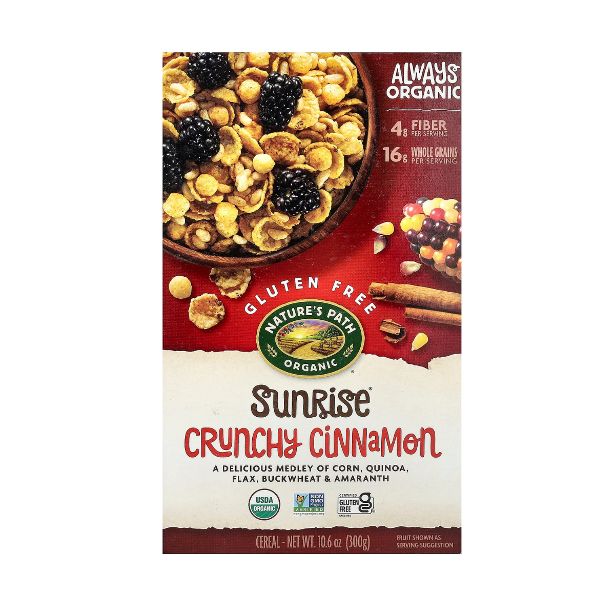 Nature's Path Organic Sunrise Cereal Crunchy Cinnamon 10.6oz