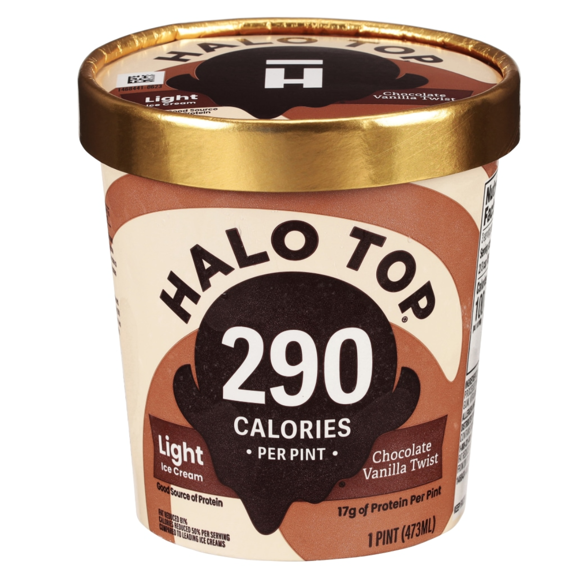 Halo Top Chocolate Vanilla Twist Light Ice Cream 16fl oz