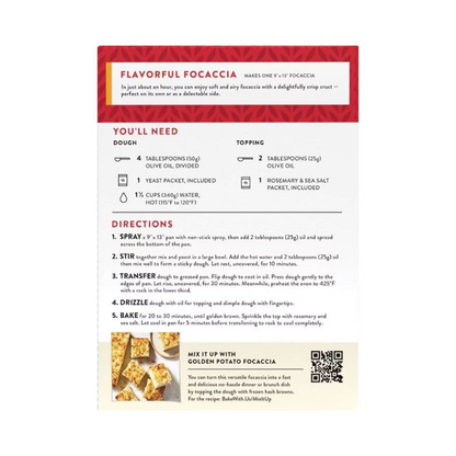 King Arthur Crisp and Airy Focaccia Mix Kit 18.4oz