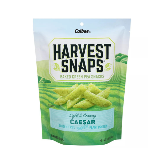 Calbee Harvest Snaps Green Pea Snack Crisps Caesar 3.3oz