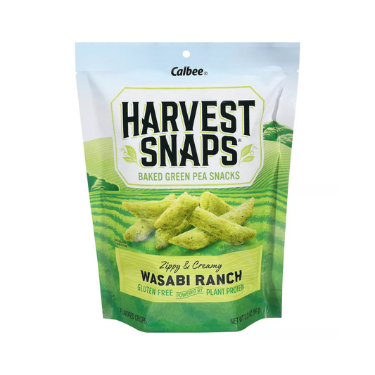 Calbee Harvest Snaps Green Pea Snack Crisps Wasabi Ranch 3.3oz