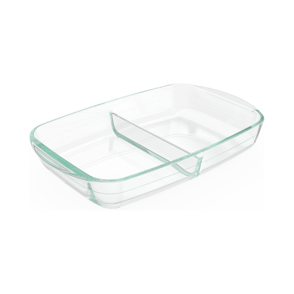 Pyrex 8"X12" Divided Glass Bakeware