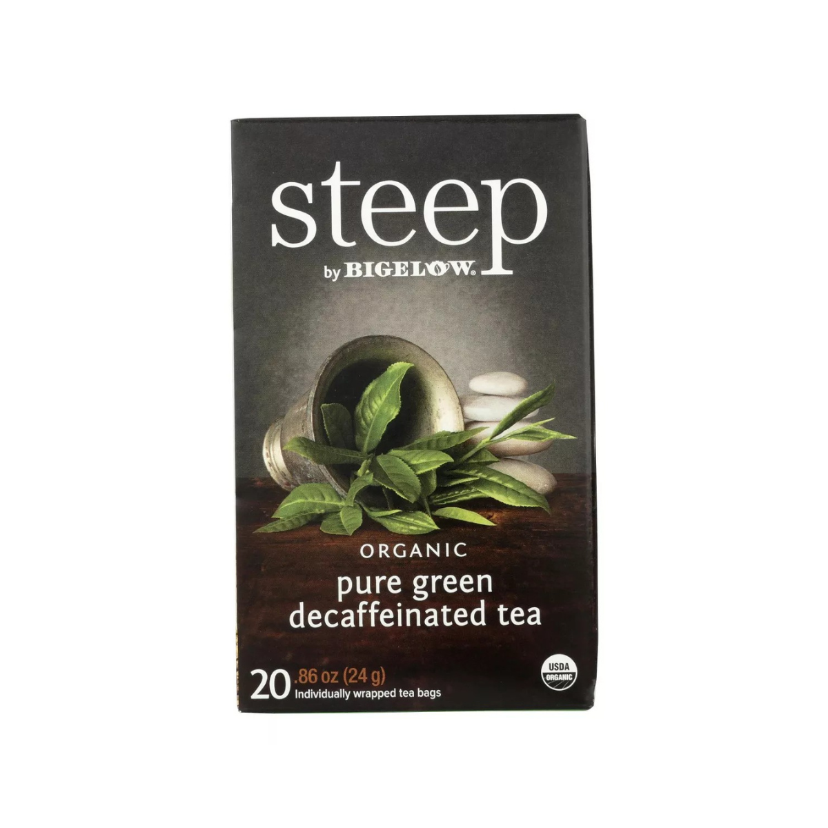 Steep By Bigelow Organic Green Pure Green Decaf Tea 20c