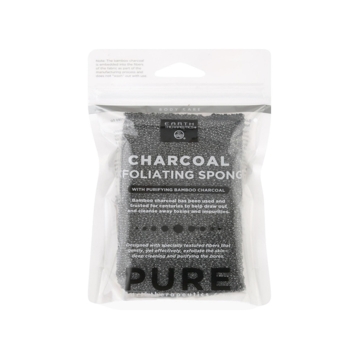 Earth Therapeutics Charcoal Exfoliating Sponge 1c