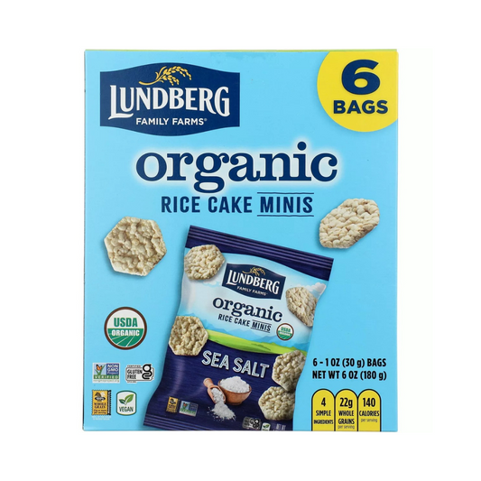 Lundberg Organic Rice Cake Minis Sea Salt 6c