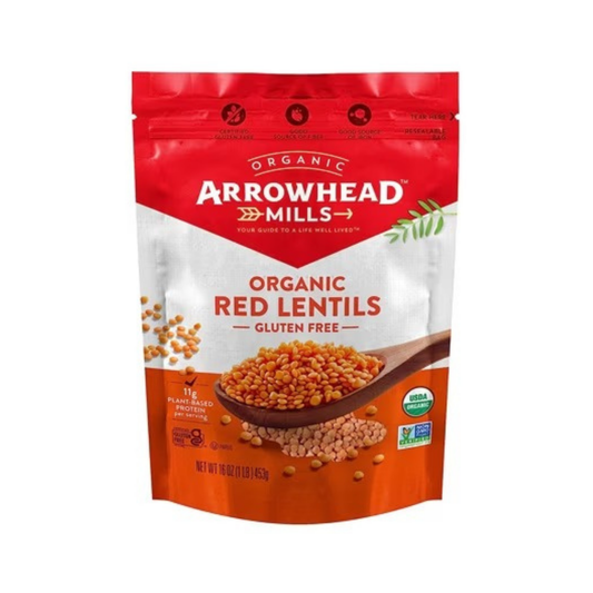 Arrowhead Mills Organic Red Lentils Gluten Free 16 oz