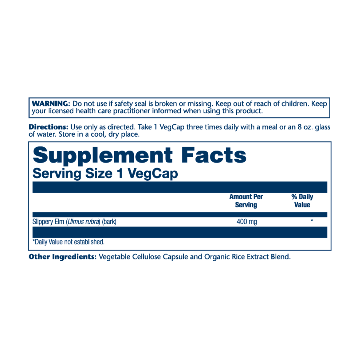 Solaray Slippery Elm Bark 400mg V