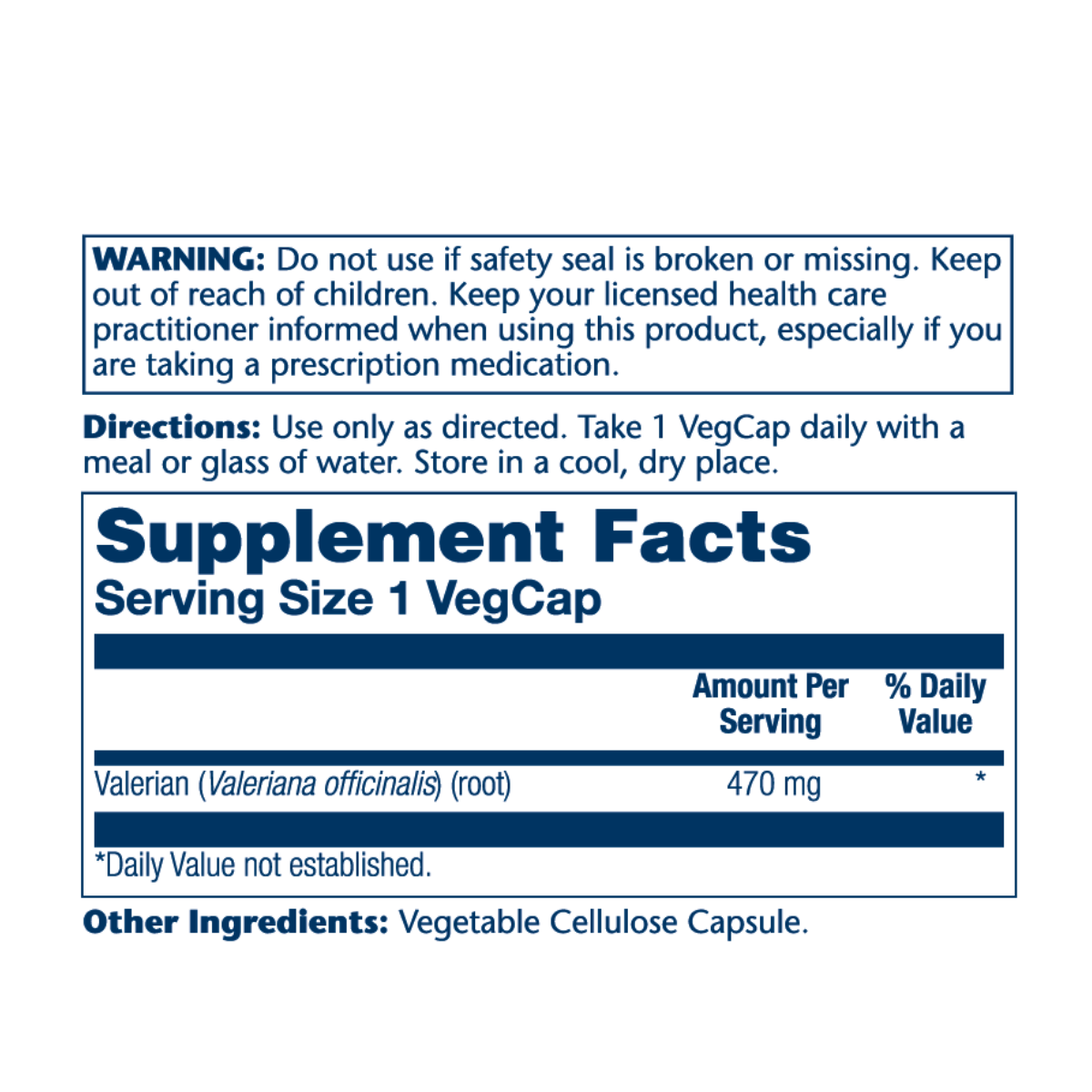 Solaray Valerian Root 470mg V