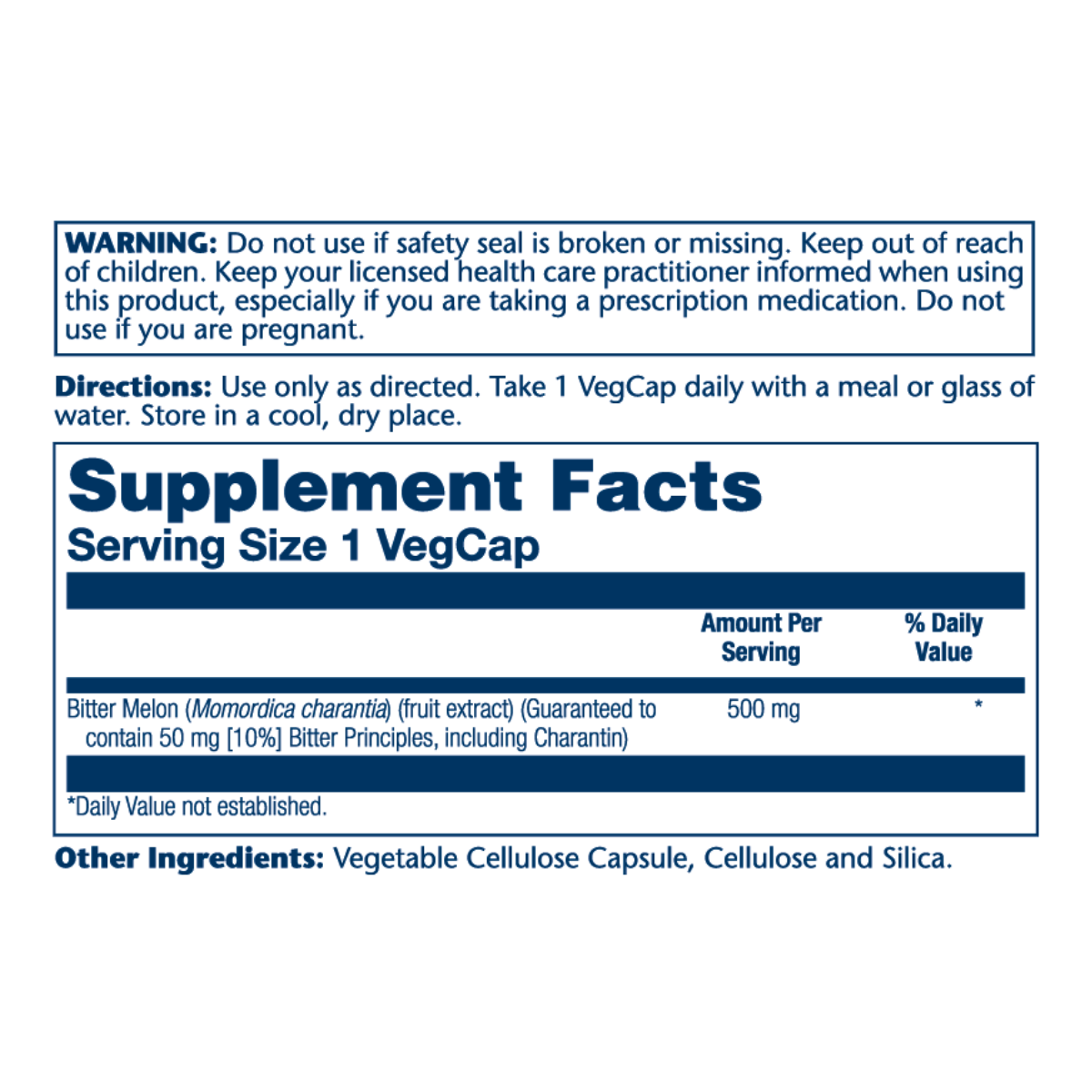 Solaray Bitter Melon Fruit Extract 10%, 500mg V