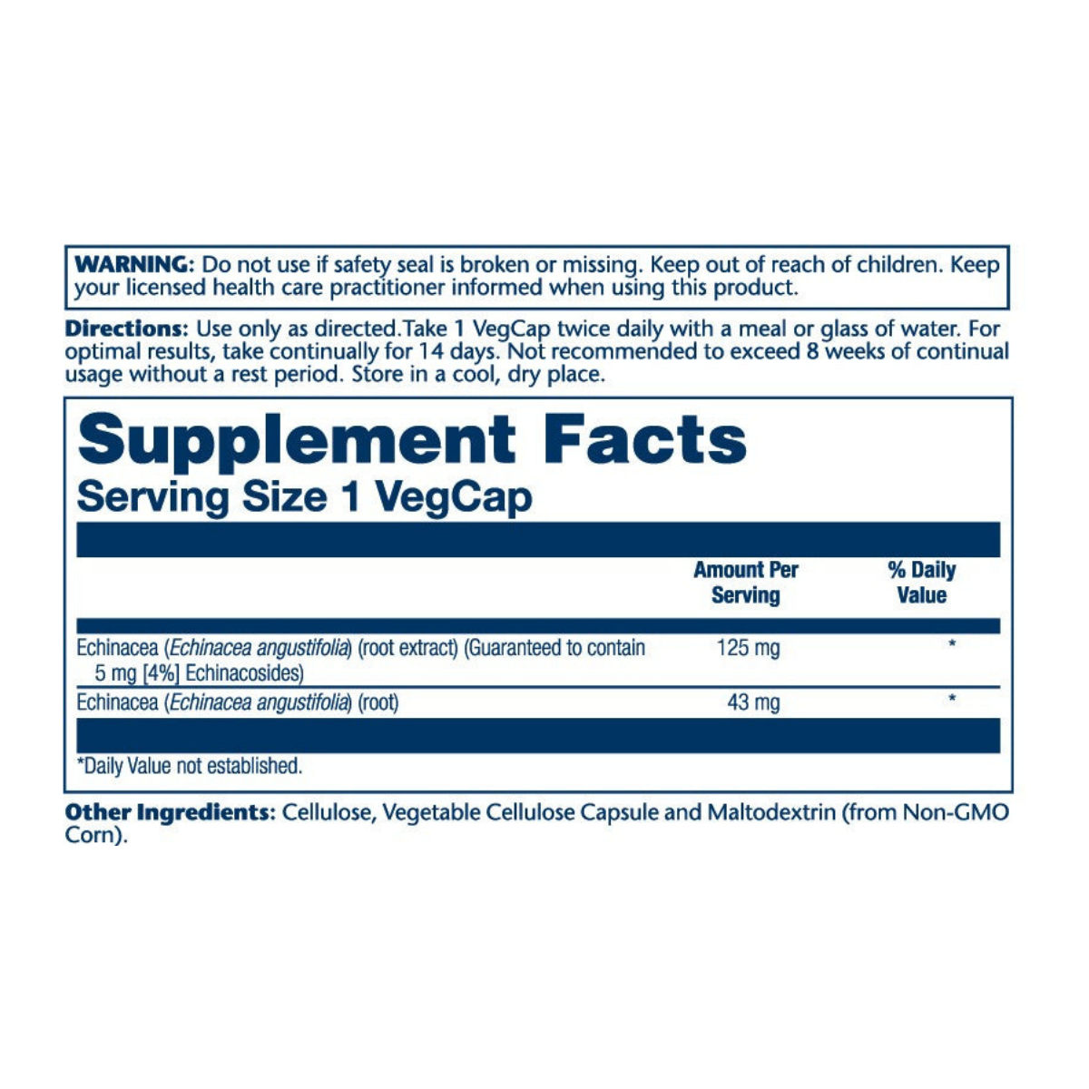 Solaray Echinacea Angustifolia Root 125mg V