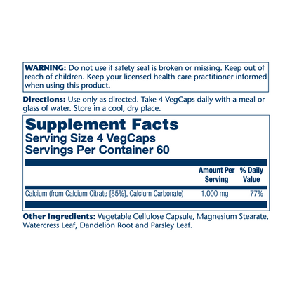 Solaray Calcium Citrate 1000mg V