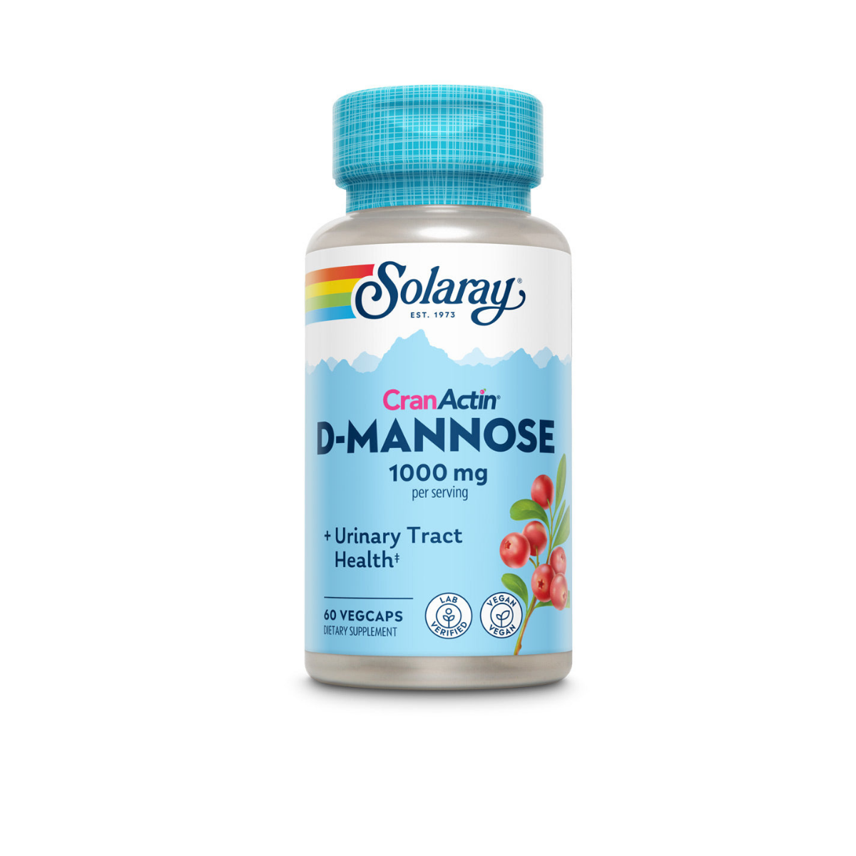 Solaray D-Mannose With Cranactin Cranberry Extract 60Cap V