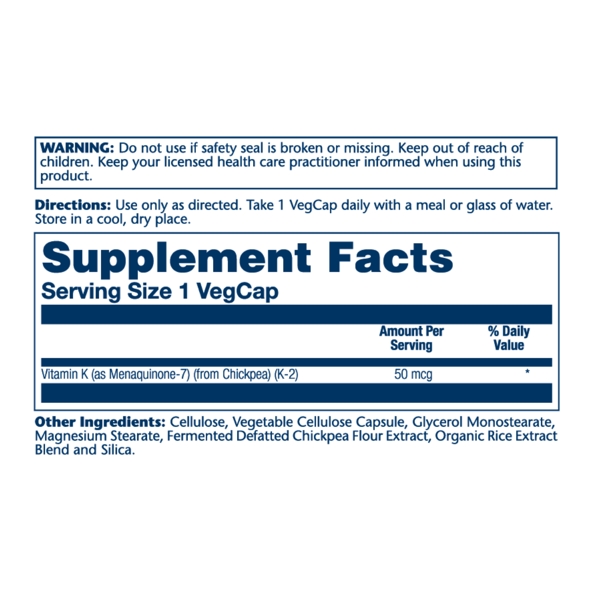 Solaray Vitamin K-2, MK-7 50mcg V