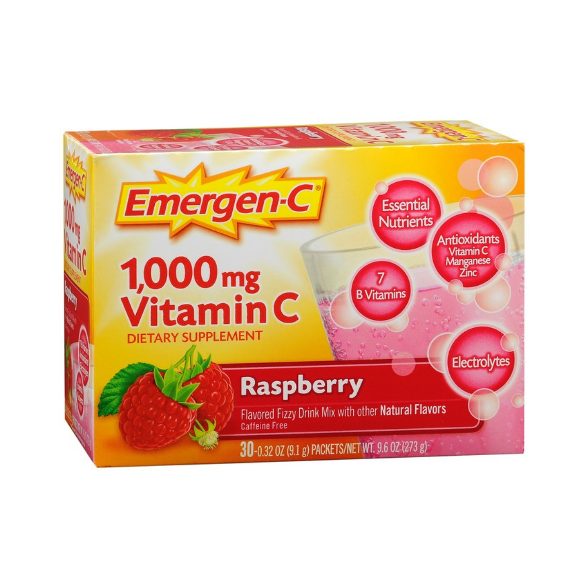 Emergen-C Vitamin C Raspberry 1000mg 30c