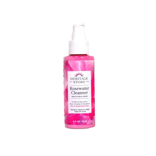 Heritage Store Cleanser Rosewater 4fl