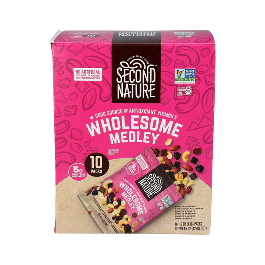 Second Nature Gluten Free Nut Medley Mix Wholesome 1.5 oz Each 10c