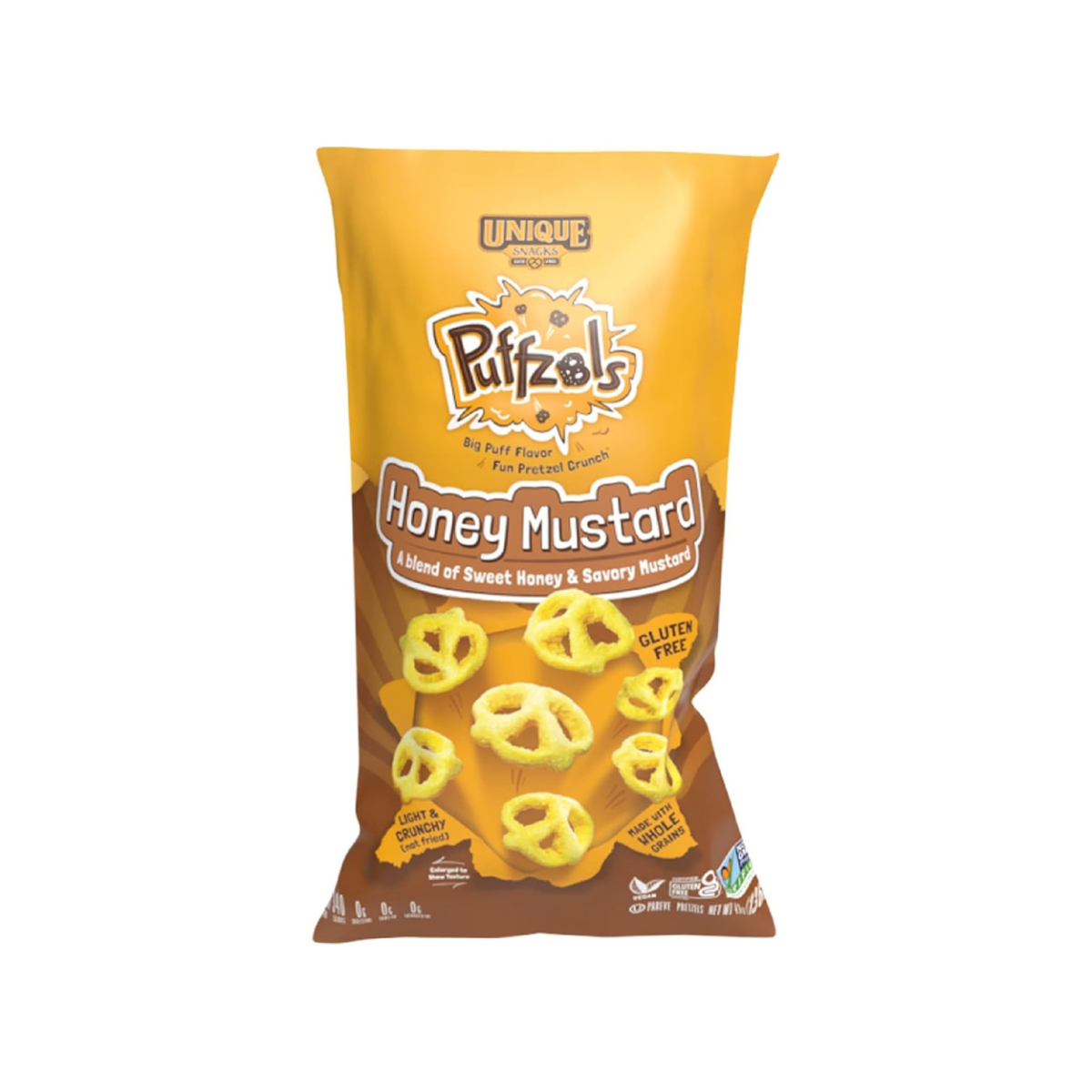 Unique Puffzels Gluten Free Vegan Honey Mustard 4.8 oz