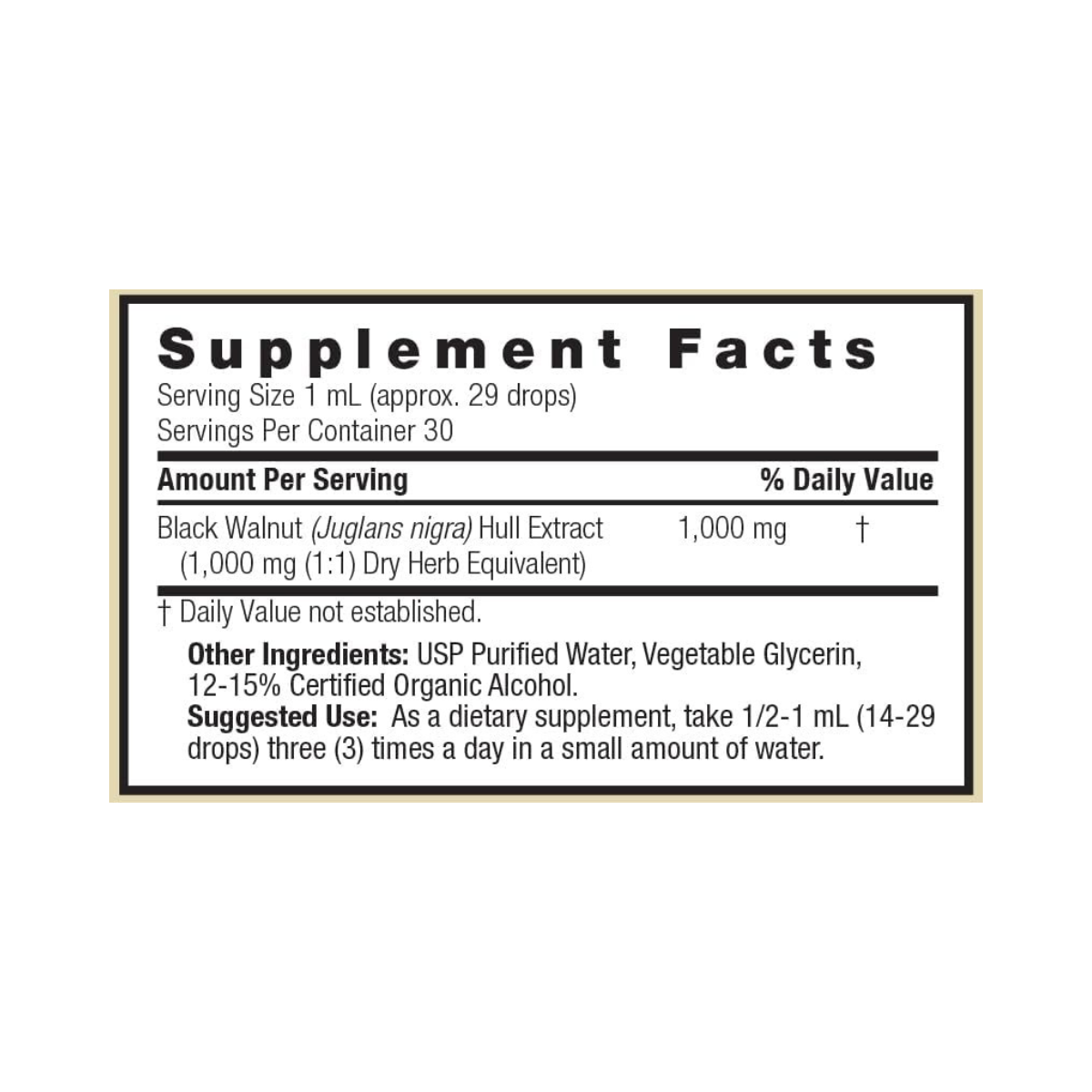 Nature's Answer Black Walnut Liquid 1fz