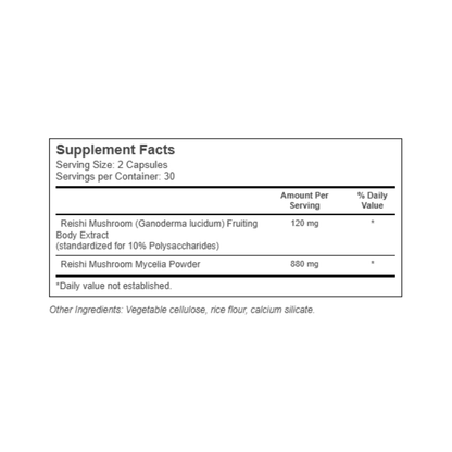 Nature's Answer Reishi Herbal Extract 1000mg 60c