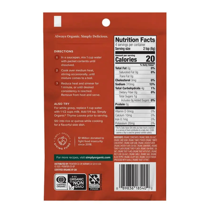 Simply Organic Chicken Flavored Gravy Mix 0.85oz