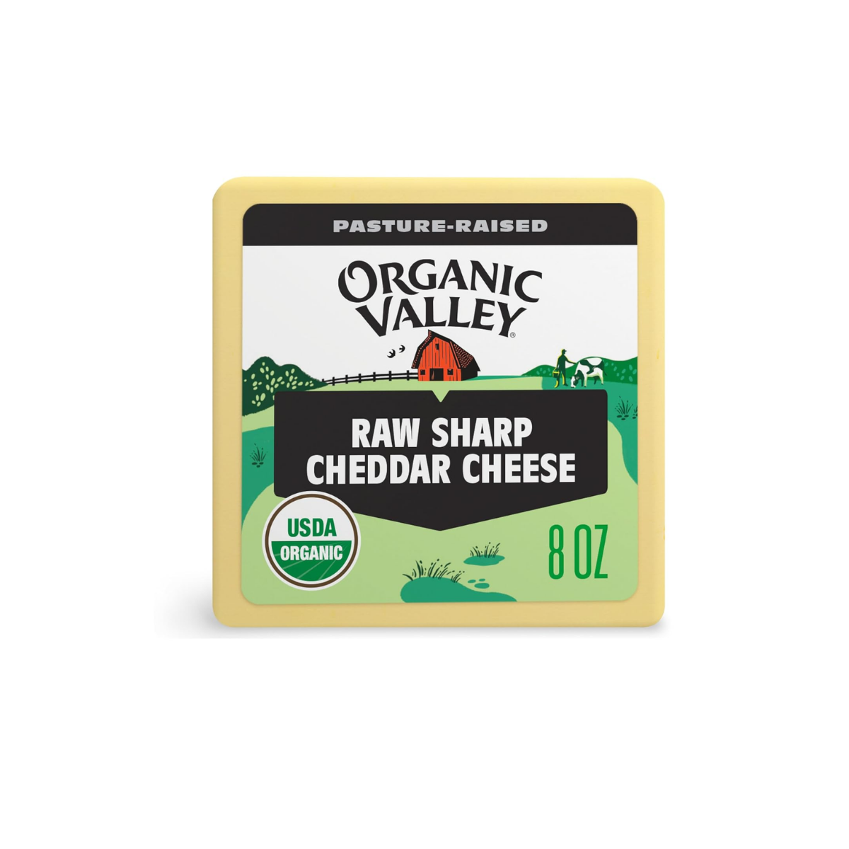 Organic Valley Cheese Cheddar Block 8oz