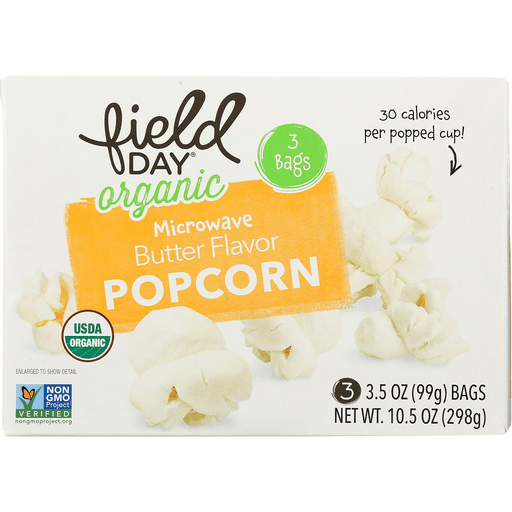 Field Day Organic Butter Pop Corn 3c