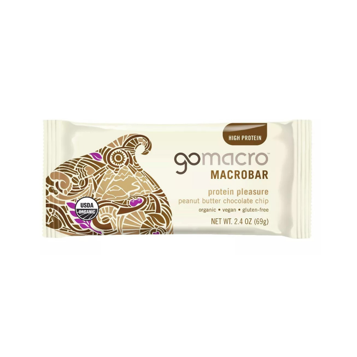 GoMacro Peanut Butter Chocolate Chip MacroBar 2,4oz