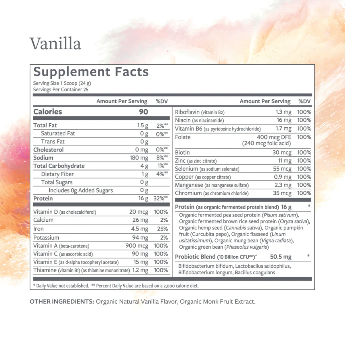 CLEAN Probiotic Protein Powder Vanilla 21.16oz