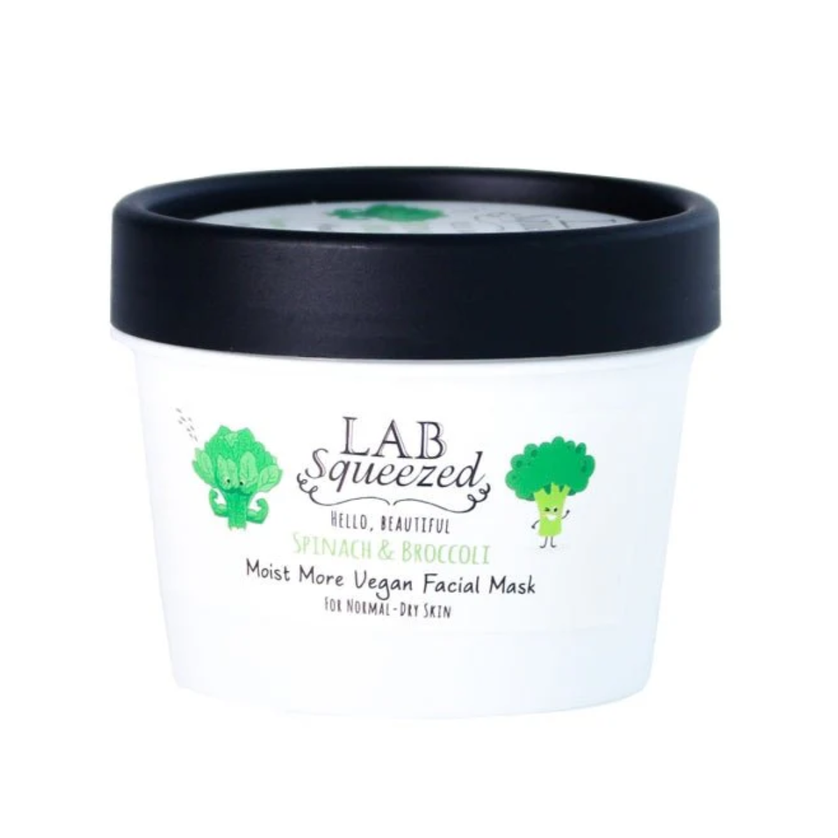 Lab Squeezed Spinach & Broccoli Moist More Vegan Facial Mask 100ml