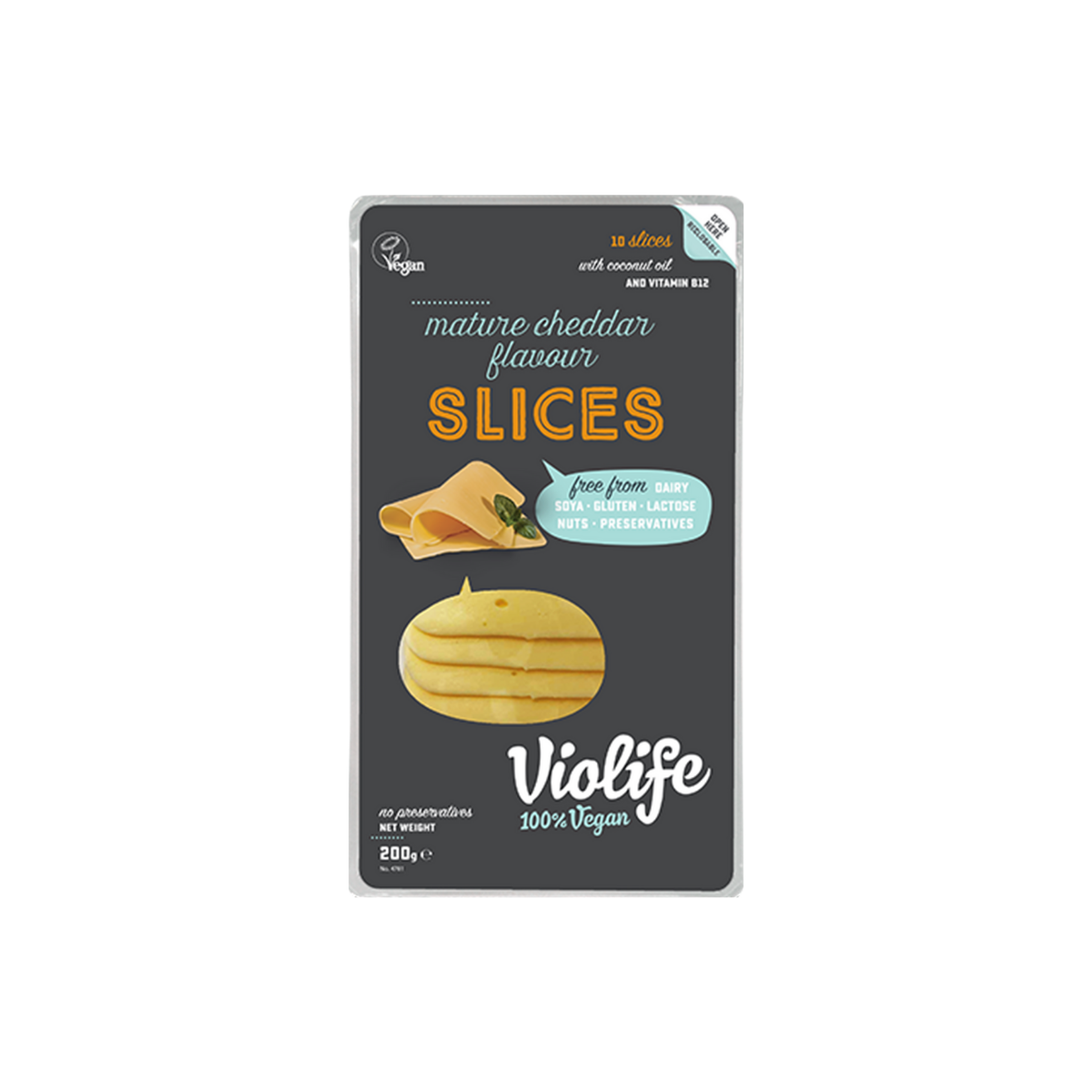 Violife Mature Cheddar Flavour Slices 7.1oz