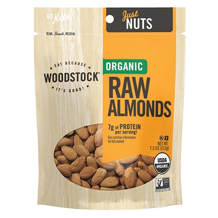 Woodstock Organic Raw Almonds 7.5oz