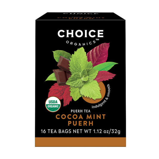 Choice Organic Tea Cocoa Mint Puerh OG 16c