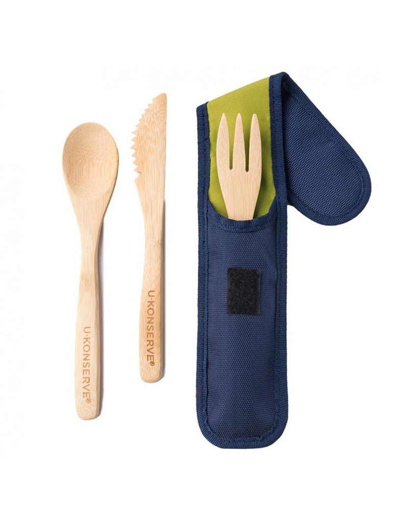 ECOVES Set Utensils Bamboo Navy