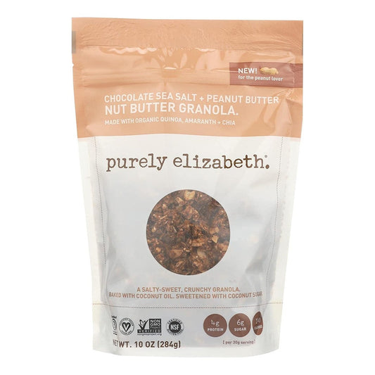 Purely Elizabeth Nut Butter Granola, Chocolate Sea Salt + Peanut Butter 10oz