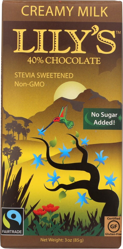 Lily's Sweets Bar Chocolate Milk Creamy 40% SF 3oz
