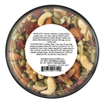 KIND Cashew Cranberry Walnut Trail Mix with Almonds & Pumpkin Seeds 7.5oz