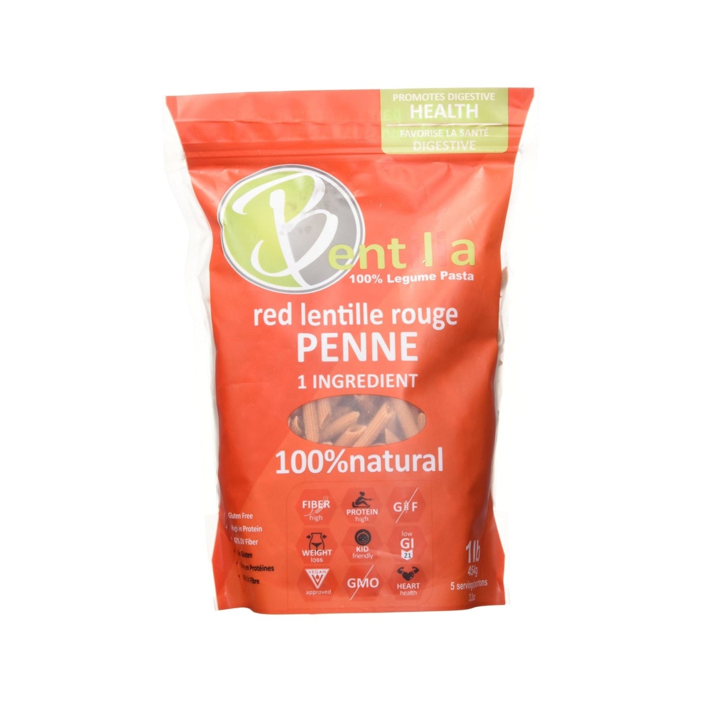 Bentilia Pasta Lentil Penne GF 8oz