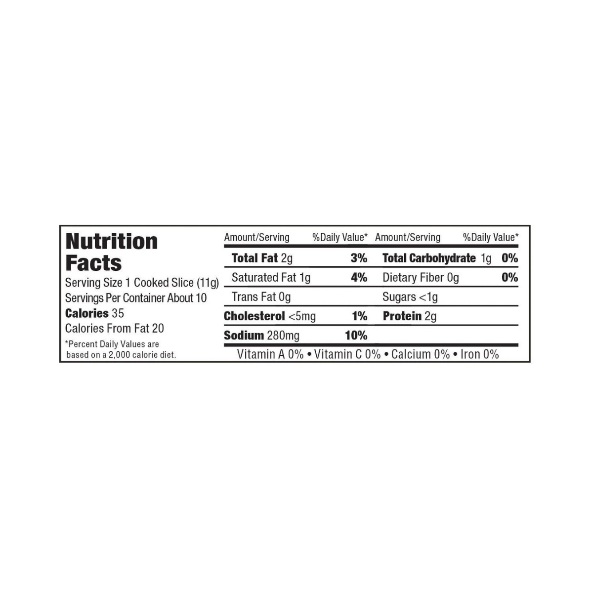 Pederson Uncured Applewooed Smoked Bacon 8oz