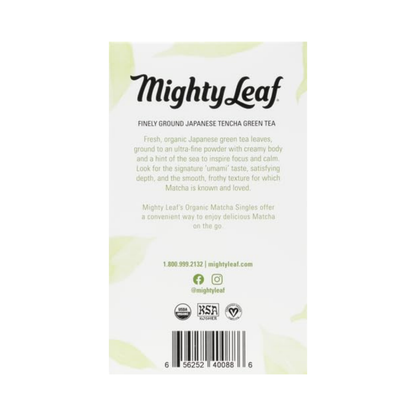 Mighty Leaf Tea Organic Matcha Green Tea Powder 12c