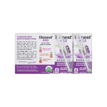 Honest Kids Organic Goodness Grapeness Juice OG 6.7oz