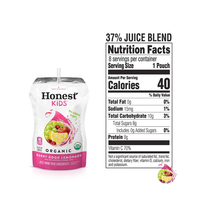 Honest Kids Berry Good Lemonade Juice OG 8 pk