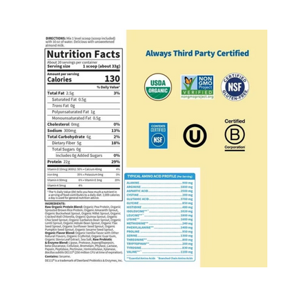 Garden Of Life Protein Vanilla Raw OG 631g