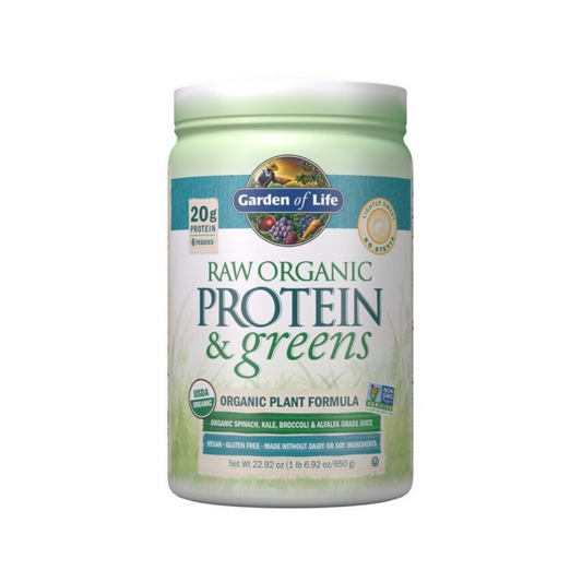 Garden Of Life Raw Organic Protein and Greens Lightly Sweet Powder 651g