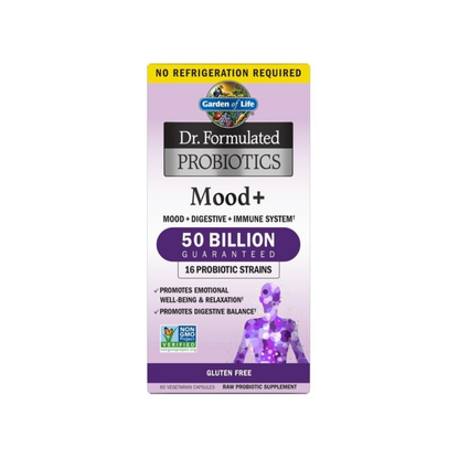 Garden of Life Dr. Formulated Probiotics Mood+ 50 mil millones de UFC 60c