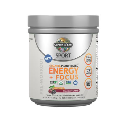 Garden of Life Sport Organic Pre-Workout Energy + Focus Sugar Free 8.14 oz