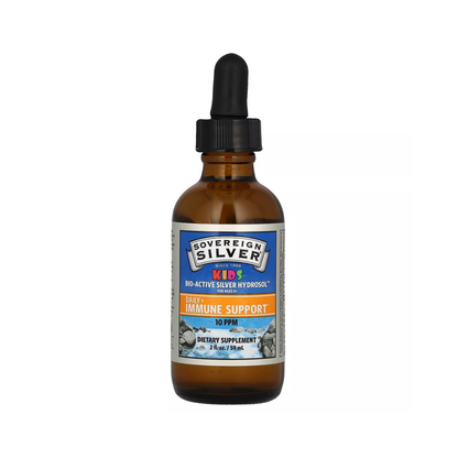 Sovereign Silver Kids Bio-Active Silver Hydrosol, Daily + Immune Support, Ages 4+, 10 PPM 2fl oz